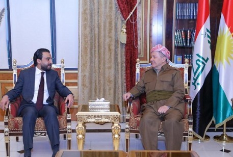 ​الحلبوسي وبارزاني يبحثان ملف اختيار محافظ جديد لنينوى
