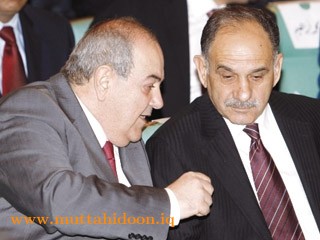رئيسا ائتلافي العربية والوطنية، صالح المطلك و اياد علاوي
