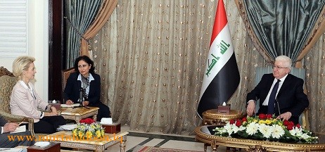 فؤاد معصوم مع وزيرة دفاع المانيا