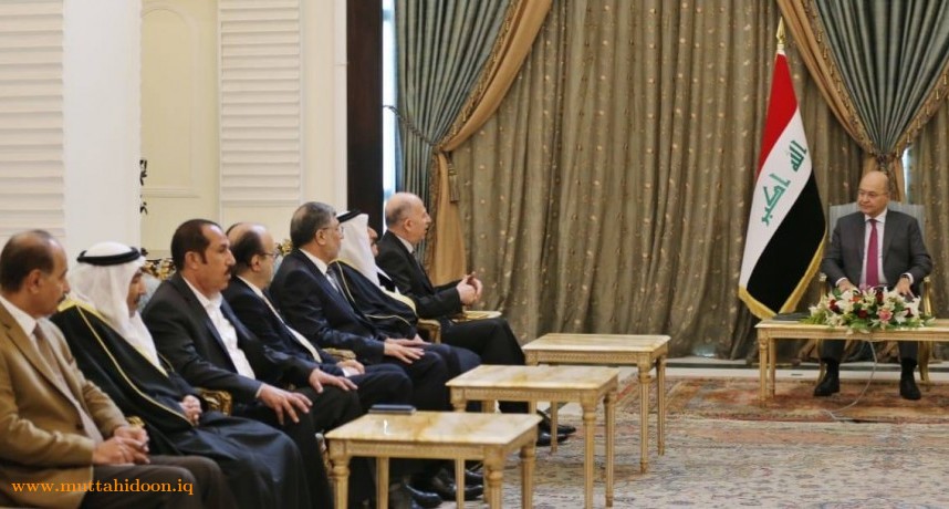​رئيس الجمهورية برهم صالح يستقبل اسامة النجيفي ووفدا من اهالي الموصل