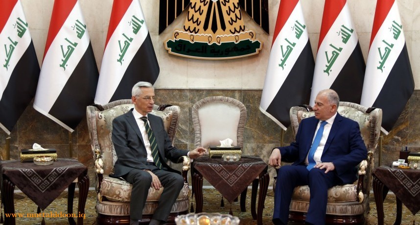السيد أسامة عبد العزيز النجيفي يستقبل السيد مارك باريتي سفير الجمهورية الفرنسية في العراق
